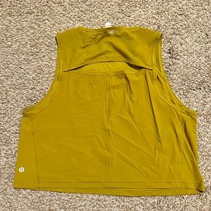 Lululemon Sculpt Cropped Tank top- Auric Gold